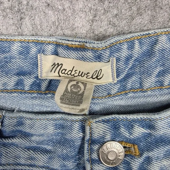 Madewell Jeans Women 28 Blue Straight Leg High Rise Light Wash - Picture 7 of 16